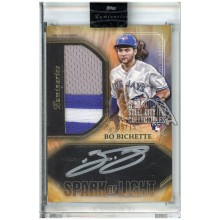 Bo Bichette 2020 Topps Luminaries Spark Of Light Autograph Patch Rookie Card #SLP-BB 5/15