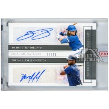 Bo Bichette / Yordan Alvarez 2020 Panini National Treasures Dual Autograph Rookie Card #DS-BA 17/25