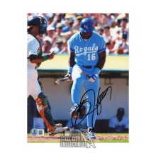 Bo Jackson Autographed Kansas City Royals 8x10 Baseball Photo - BAS (Black Ink)