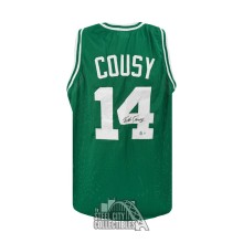Bob Cousy Autographed Boston Custom Green Basketball Jersey - BAS