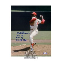 Bob Gibson Autographed St. Louis W/ 3 Inscriptions Blue Ink 11x14 Photo - PSA/DNA AJ35557