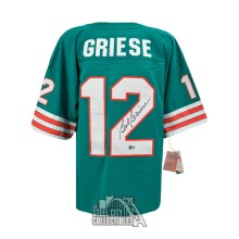 Bob Griese Autographed Miami Mitchell & Ness Teal Football Jersey - BAS