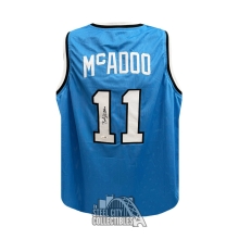 Bob McAdoo Autographed Buffalo Custom Blue Basketball Jersey - JSA