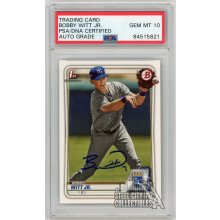 Bobby Witt Jr 2020 Bowman 1st Bowman Paper "7" Inscription Auto #BP-25 - PSA/DNA 10