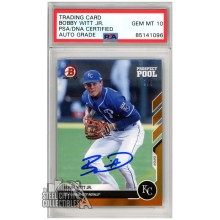 Bobby Witt Jr 2020 Bowman Next Prospect Pool Orange Autograph Card #PP-1 /5 PSA/DNA 10