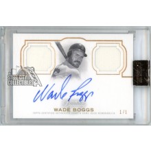 Wade Boggs 2020 Topps Dynasty Dual Game-Used Jersey Autograph Card #ADR-WB2 1/1