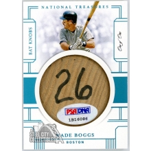 Wade Boggs 2020 Panini National Treasures Game-Used Bat Knob Card #BK-WB 1/1