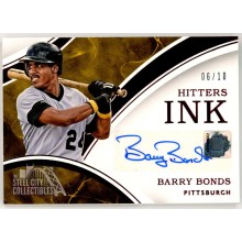 Barry Bonds 2016 Panini Immaculate Red Hitters Ink Autograph Card #HI-BB 06/10