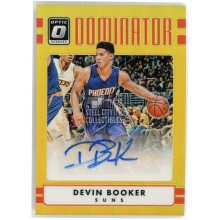 Devin Booker 2016-17 Panini Donruss Optic Dominator Gold Prizm Auto #3 07/10