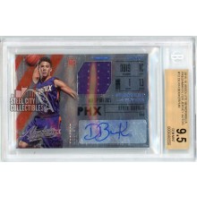 Devin Booker 2015-16 Panini Absolute Freshman Flyer Rookie Jersey Autograph Card #FJA-DB 33/149 BGS 9.5