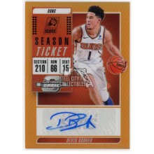 Devin Booker 2018-19 Contenders Optic Season Ticket Orange Prizm Auto 06/25