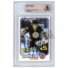 Ray Bourque 1981-82 Topps Autograph Card #5 BAS