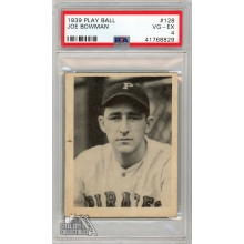 Joe Bowman 1939 Play Ball Baseball Card #128 PSA 4