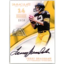 Terry Bradshaw 2017 Panini Immaculate Autograph Card #IS-TB 13/14