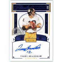 Terry Bradshaw 2021 Panini Flawless Honored Ink Sapphire Autograph Card #HOI-TEB 2/10