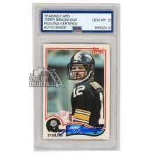 Terry Bradshaw 1982 Topps Autograph Card #204 PSA/DNA 10