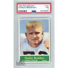 Charley Bradshaw 1964 Philadelphia Football Card #142 PSA 7 NM