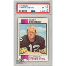 Terry Bradshaw 1973 Topps Football Card #15 PSA 6 EX-MT