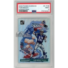 Tom Brady 2020 Panini Donruss Downtown Card #D-TOB PSA 9