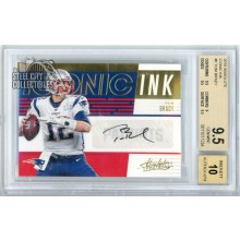 Tom Brady 2018 Panini Absolute Iconic Ink Autograph Card #II-TB BGS 9.5