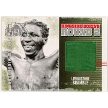 Livingstone Bramble 2011 ITG Ringside Boxing Silver Trunks Card #AM-53 (Green)
