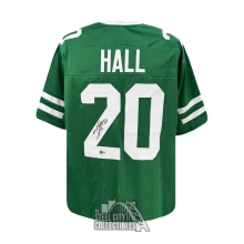 Breece Hall Autographed New York Custom Green Football Jersey - BAS