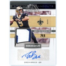 Drew Brees 2019 Panini Rookies & Stars Statistical Purple Patch Auto Card 5/5