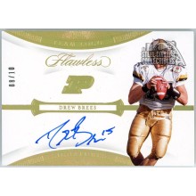 Drew Brees 2020 Panini Flawless Collegiate Team Logo Autograph Card #9 8/10