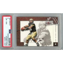 Drew Brees 2001 Fleer Autographics Rookie Autograph Card PSA 8