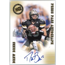 Drew Brees 2001 Press Pass Signature Edition Rookie Autograph Card