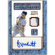 George Brett 2016 Panini Pantheon Chronicled Calligraphy Patch Autograph Card #CC-GB 2/5