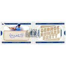 George Brett 2020 Panini National Treasures Game-Used Bat Cut Auto Booklet 3/5