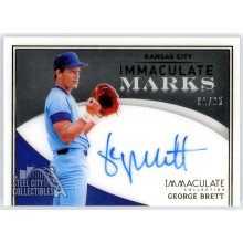 George Brett 2022 Panini Immaculate Marks Autograph Card #IM-GB 01/25