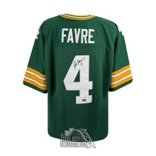 Brett Favre Autographed Green Bay Packers Mitchell & Ness Green Football Jersey - JSA