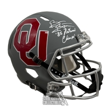 Brian Bosworth 85 Nat Champs Autographed Oklahoma Sooners AMP Replica Full Size Football Helmet - BAS