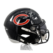 Brian Urlacher 2 INSC Autographed Chicago Bears Speed Flex Midi Football Helmet - BAS