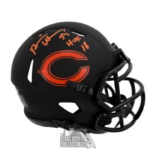 Brian Urlacher HOF 18 Autographed Chicago Bears Eclipse Mini Football Helmet - BAS (Orange Ink)