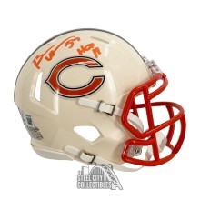 Brian Urlacher HOF 18 Autographed Chicago Bears Retro Mini Football Helmet - BAS
