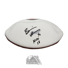Brian Urlacher HOF 18 Autographed Chicago Bears White Logo Football - BAS (Smeared Auto)