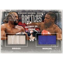 Shannon Briggs Ray Mercer 2011 ITG Ringside Boxing Battles Silver Trunks Card #B-09 (B)