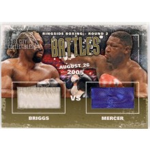 Shannon Briggs Ray Mercer 2011 ITG Ringside Boxing Battles Gold Trunks Card #B-09 /10