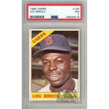 Lou Brock 1966 Topps Card #125 PSA 7 NM