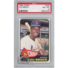 Lou Brock 1965 Topps Card #540 PSA 8 NM-MT