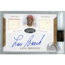 Lou Brock 2016 Topps Dynasty Dynastic Decoration Jersey Autograph Card #ADRG-LB4 4/5
