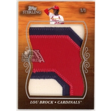 Lou Brock 2008 Topps Sterling Super Jumbo Game-Used Patch Card #JS-LB16 1/1