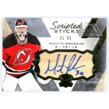Martin Brodeur 2015-16 Upper Deck The Cup Scripted Sticks Autograph Card 21/35