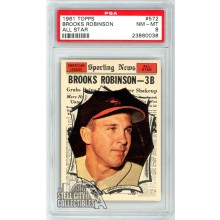 Brooks Robinson 1961 Topps All Star Card #572 PSA 8 NM-MT