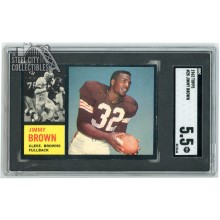 Jim Brown 1962 Topps Card #28 SGC 5.5 EX+