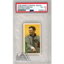 Mordecai Brown 1909-11 T206 Sweet Caporal Chicago Shirt Baseball Card PSA 4