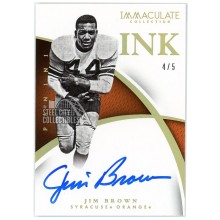 Jim Brown 2015 Panini Immaculate Multi-Sport Ink Autograph Card #47 4/5